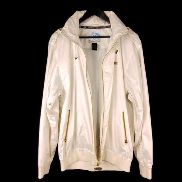 Neff Customs White And Gold Full Zip Hidden Hooded Unisex Jacket - Picture 7 of 13